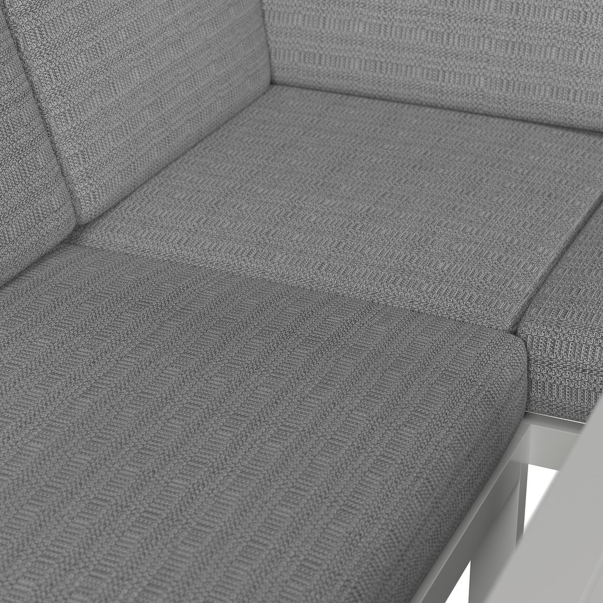 Dining-Loungeset Aruba Hellgr. /Weiß Outdoorstoff/Metall - Hellgrau/Weiß, MODERN, Kunststoff/Textil - Bessagi Garden