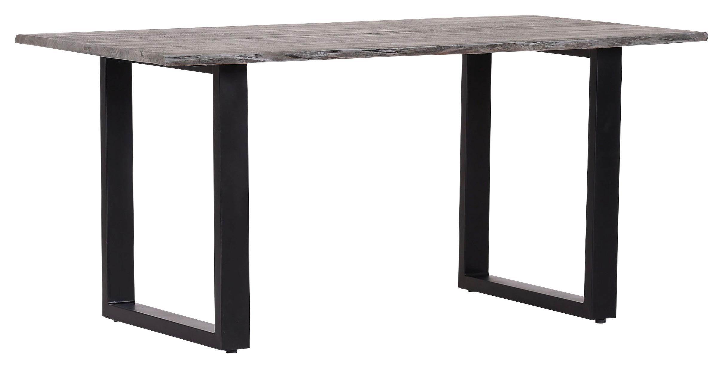 STÓŁ DO JADALNI YORK - czarny/szary, Romantik / Landhaus, metal/drewno (160/90/76cm) - Landscape