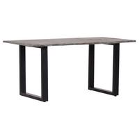 STÓŁ DO JADALNI YORK - czarny/szary, Romantik / Landhaus, metal/drewno (160/90/76cm) - Landscape