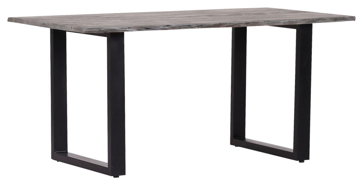 STÓŁ DO JADALNI YORK - czarny/szary, Romantik / Landhaus, metal/drewno (160/90/76cm) - Landscape