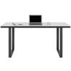 Schreibtisch in Grau/Weiss - Weiss/Grau, Modern, Holzwerkstoff/Metall (160/74,1/75cm) - Mömax