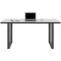Schreibtisch in Grau/Weiss - Weiss/Grau, Modern, Holzwerkstoff/Metall (160/74,1/75cm) - Mömax