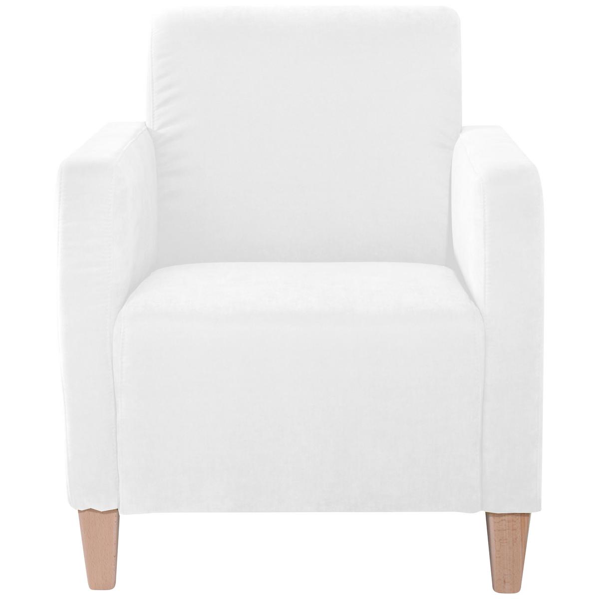 SESSEL MILLA - Creme/Naturfarben, Design, Holz/Textil (71/81/70cm) - Max Winzer