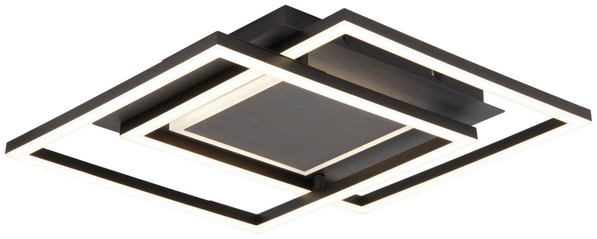 LED-Deckenleuchte Ziti Schwarz max. 40 Watt - Schwarz, MODERN, Kunststoff/Metall (58/47/6cm)