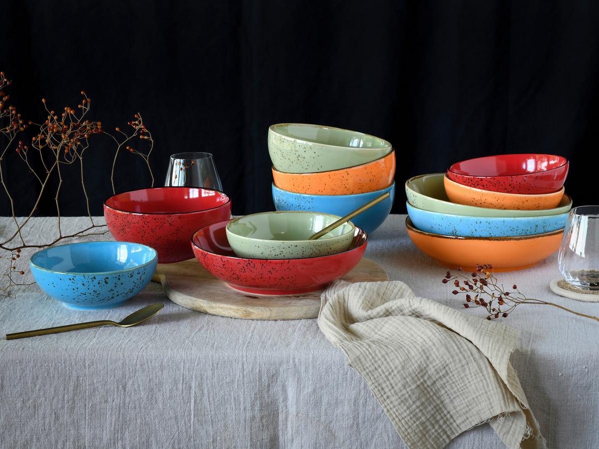 Set Posod Mediterran, 12-Delni - večbarvno, Basics, keramika - Creatable