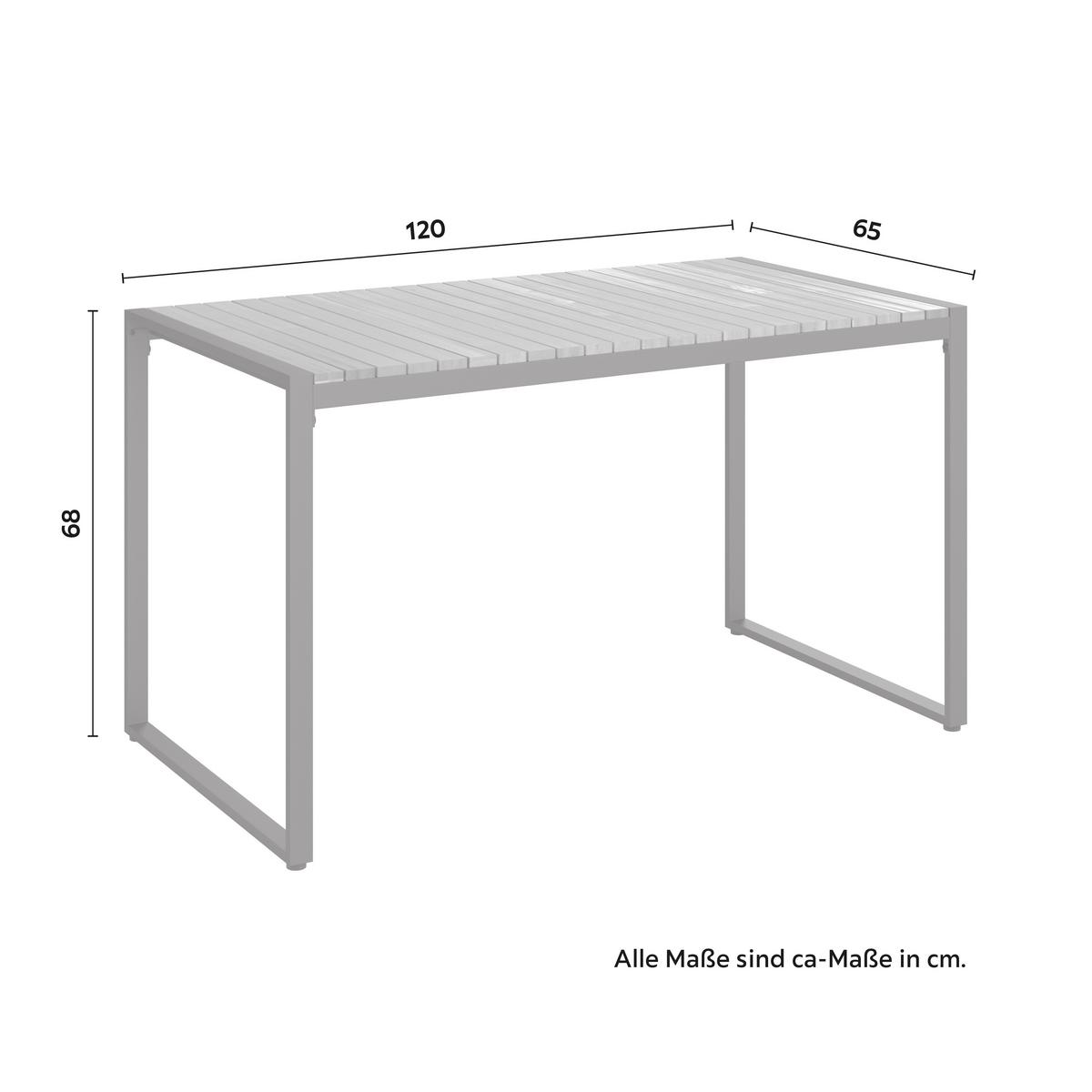 Loungegarnitur-Set Mila aus Akazie massiv - Grau, MODERN, Holz/Metall (190/72/76cm) - Based
