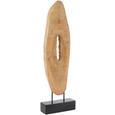 Skulptur Shanter in Natur/Schwarz - Schwarz/Naturfarben, ROMANTIK / LANDHAUS, Holz/Metall (27/70/9cm) - MÖMAX modern living