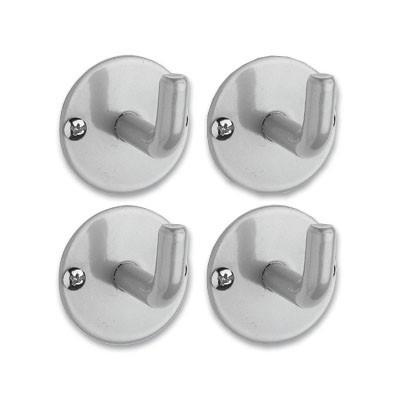 Haken Hängar in Alufarben, 4er Set - Alufarben, Metall (5/5cm) - Mömax