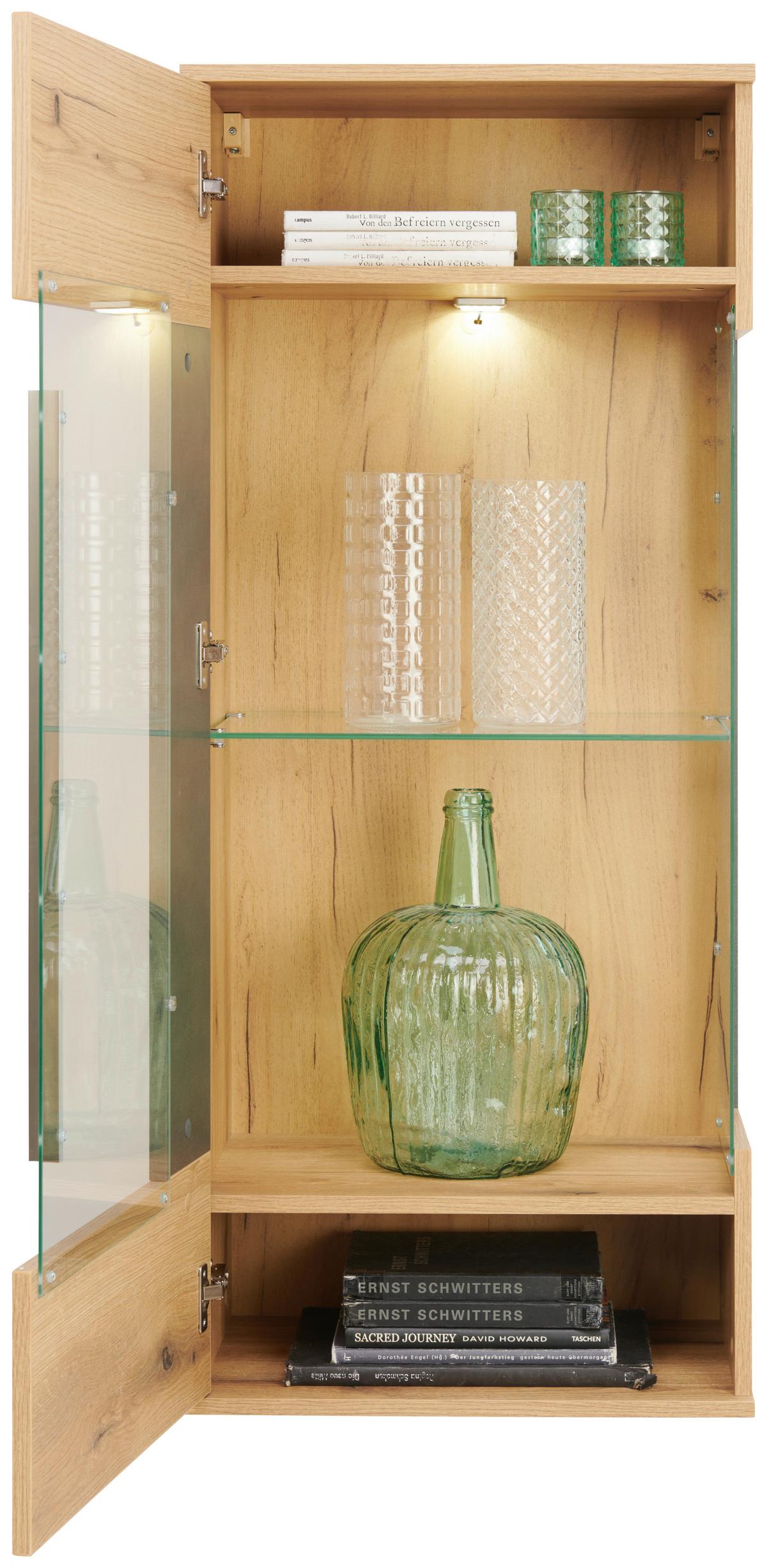 Vitrină suspendată LIMIT - Modern, sticlă/material pe bază de lemn (53/125/35cm) - Modern Living