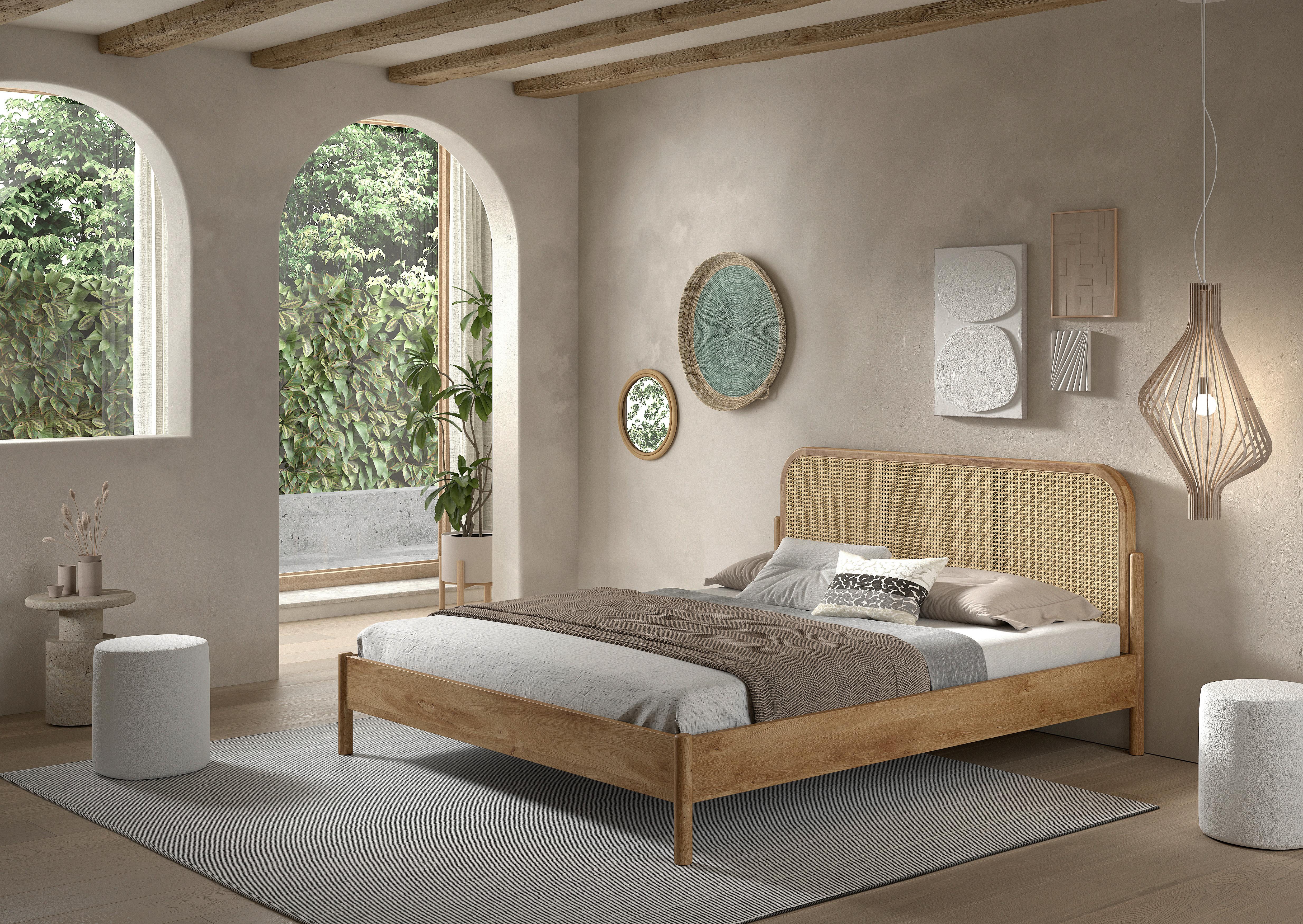 Bett Olive ca. 180x200 Eichefarben - Eichefarben, MODERN, Holz/Holzwerkstoff (180/200cm) - MID.YOU