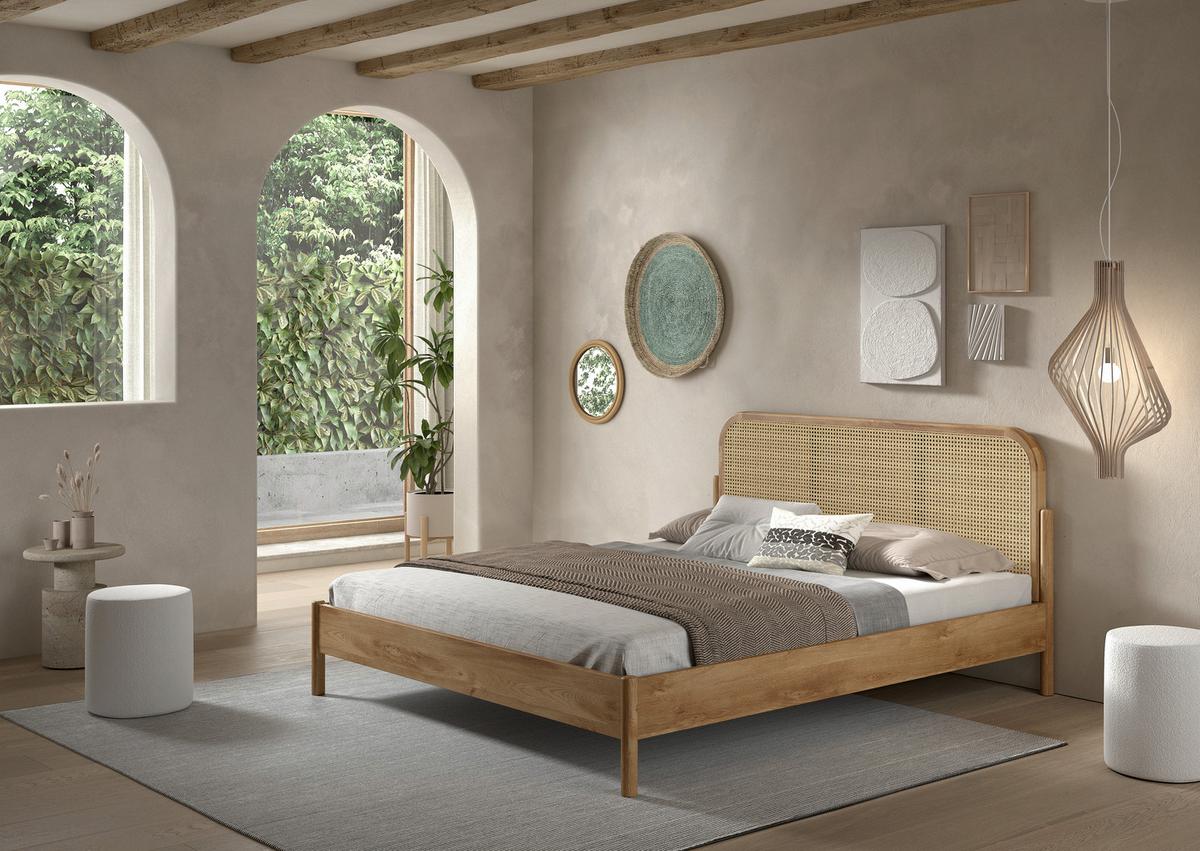 Bett Olive ca. 180x200 Eichefarben - Eichefarben, MODERN, Holz/Holzwerkstoff (180/200cm) - MID.YOU