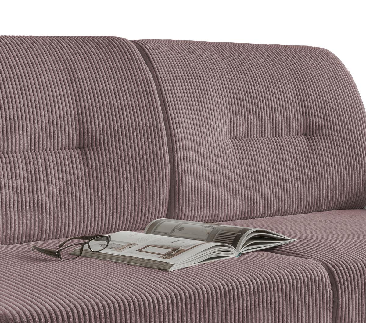 Schlafsofa Camino Holzkorpus Rosa - Rosa/Weiß, MODERN, Holz/Textil (154/88/90cm) - Livetastic