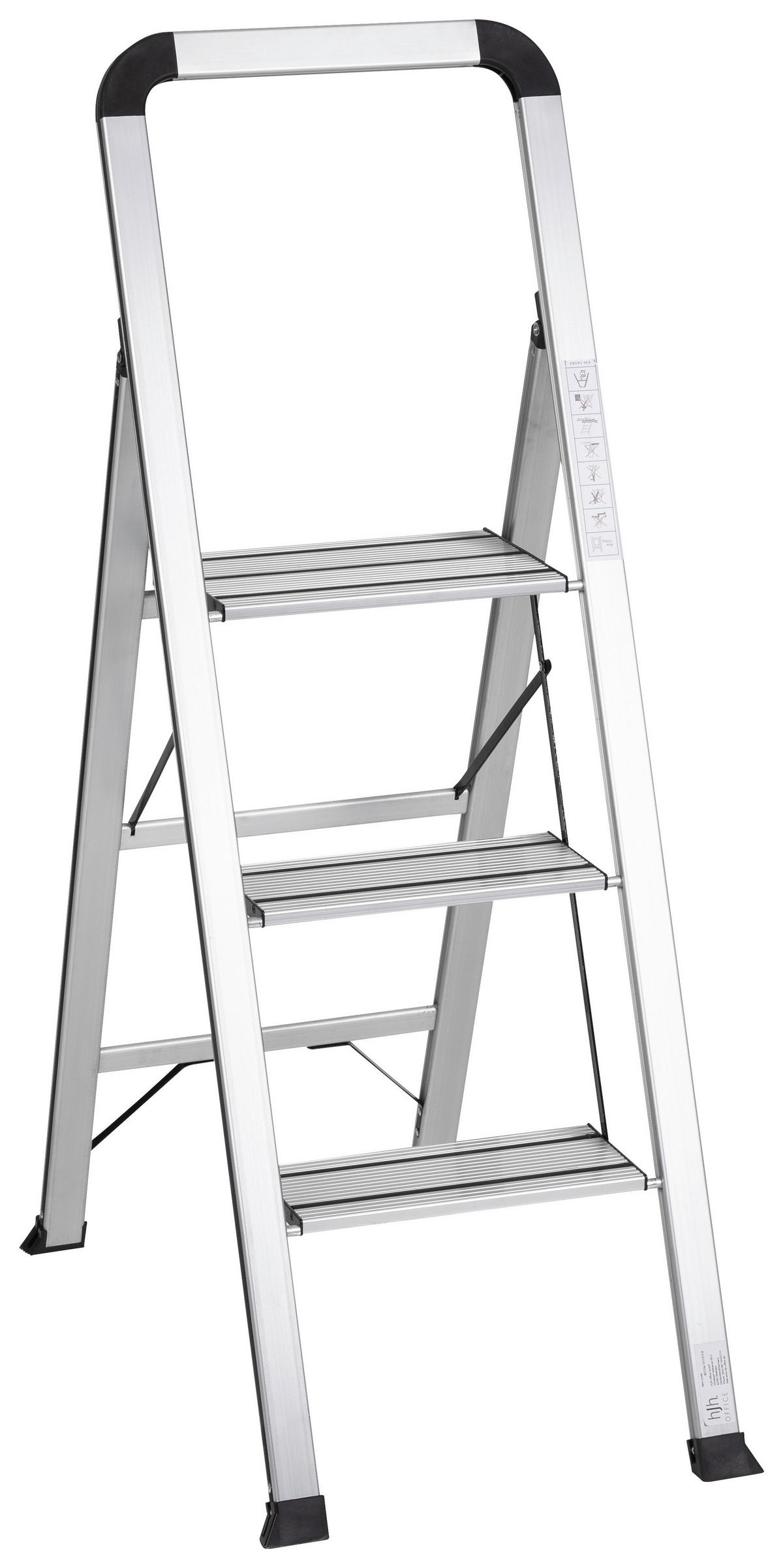 Zložljiva Lestev Solid V, Aluminij - barve aluminija, Basics, kovina (42/128/5cm) - MID.YOU