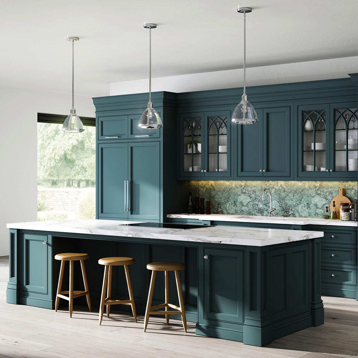 Viseća Svjetiljka Elroy - boje nikla, Konvencionalno, staklo/metal (24.8/46.6cm) - Elstead Lighting