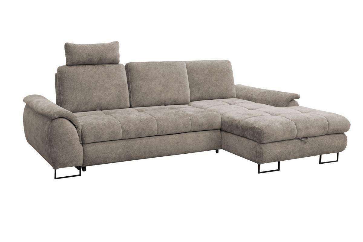 Kutna Garnitura Lago - sivo-smeđa/crna, Moderno (272/95/176cm) - Modern Living