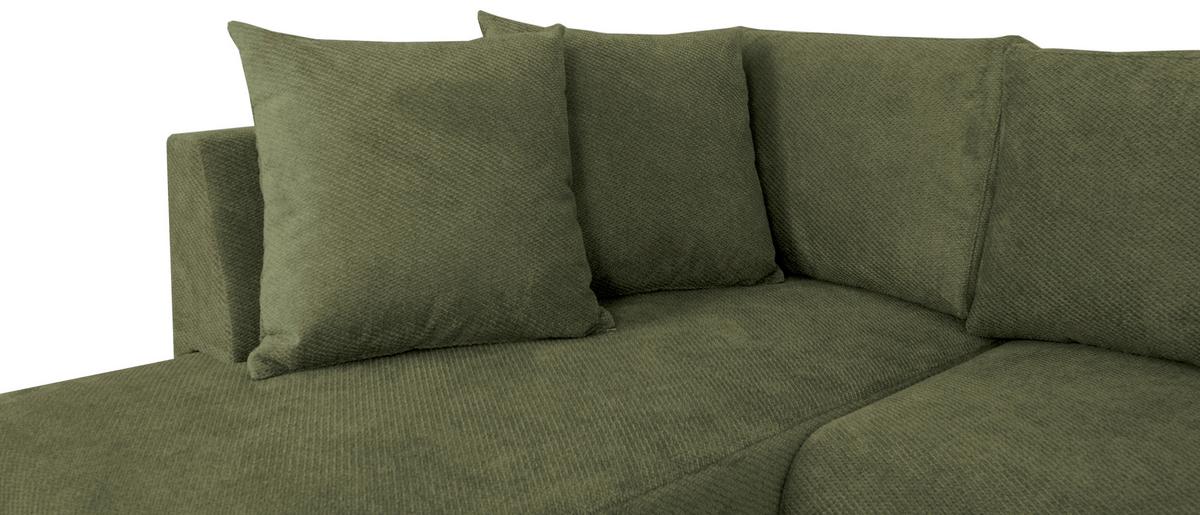 Kutna Garnitura Veronice - maslinasto zelena/plava, Trend, tekstil/plastika (171/313/141cm) - Modern Living