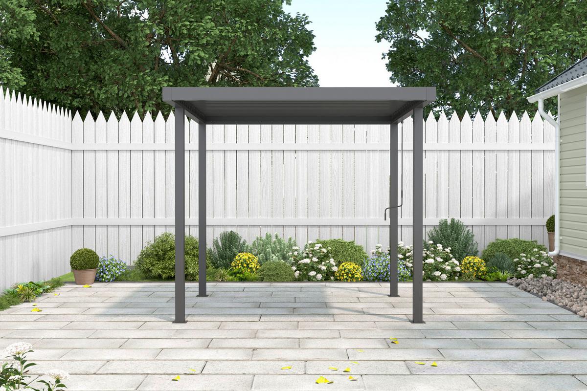 Pergola Origin, Antracit, 2,5x2,5m - antracit, Basics, kovina (258/235/258cm) - Gardenson
