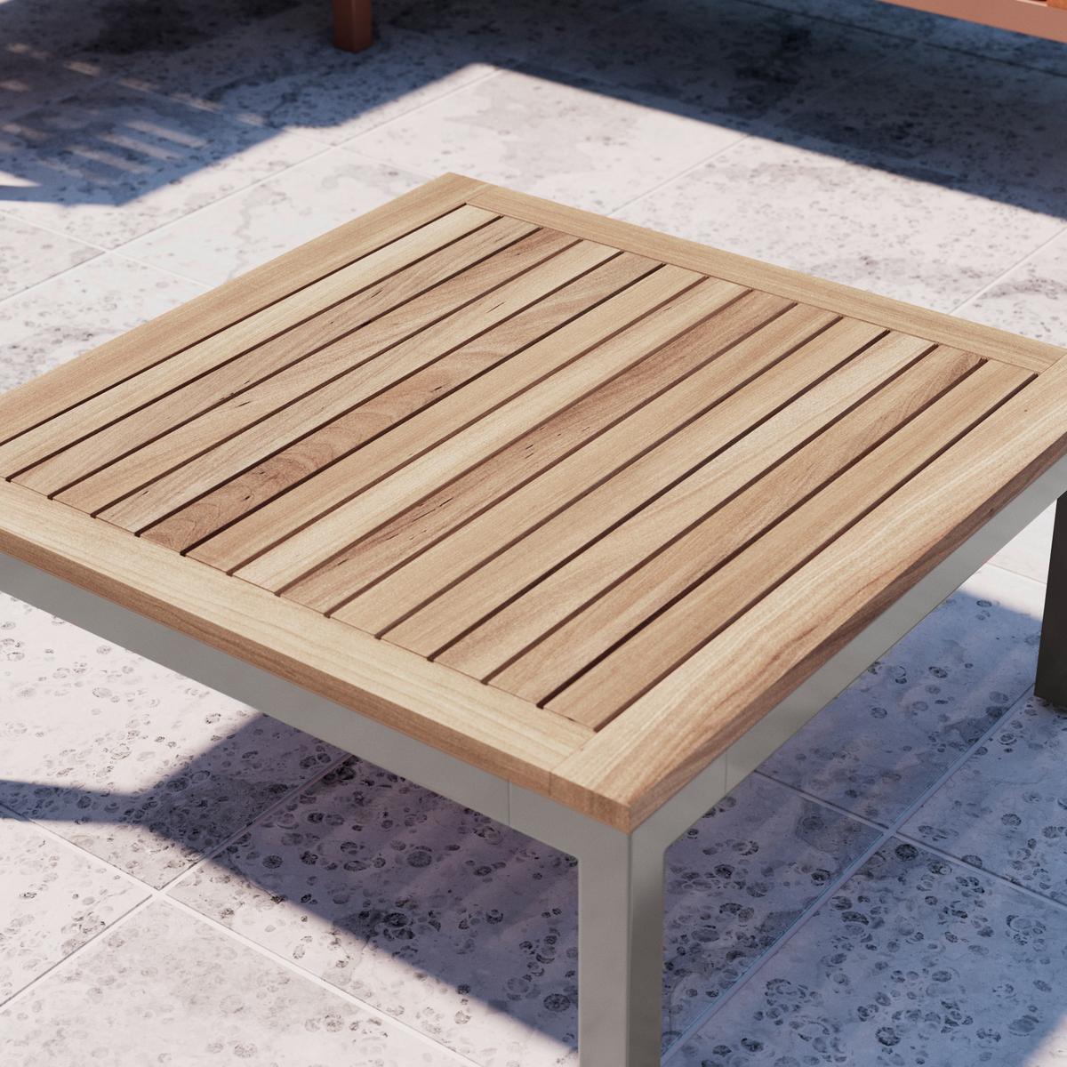 Gartenlounge-set Lia Braun Aus Akazienholz - Graubraun/Akaziefarben, Modern, Holz/Metall (138/77/207cm) - Mömax