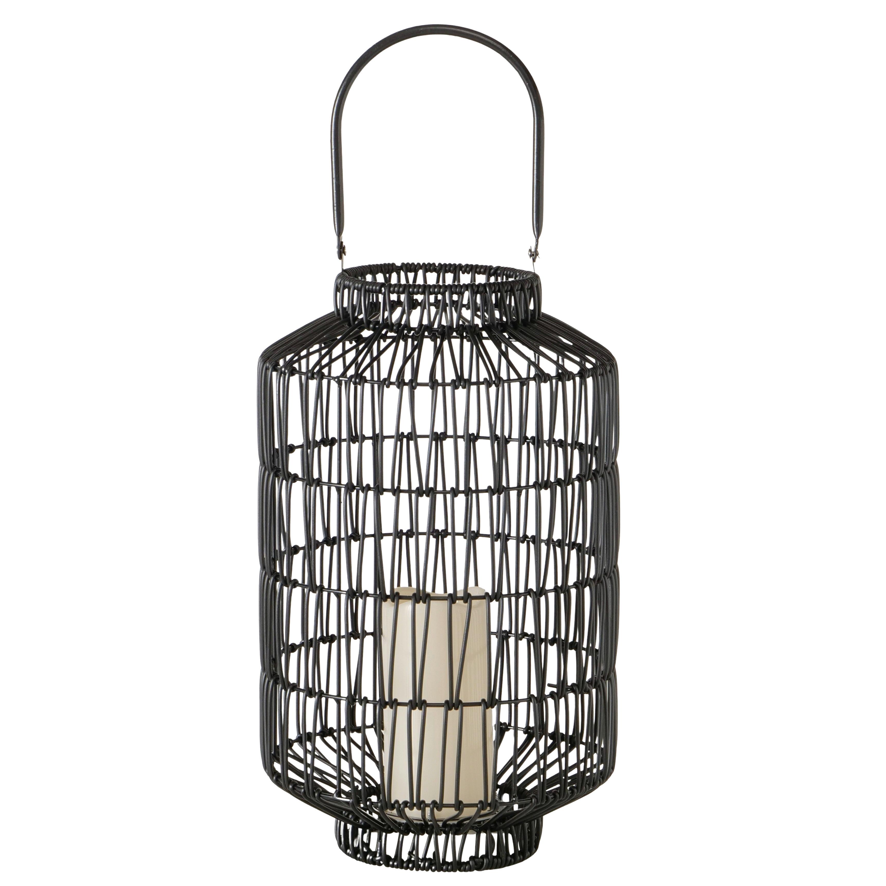 LED-Laterne Calista II Schwarz - Schwarz, MODERN, Kunststoff/Metall (24/42cm) - Mömax