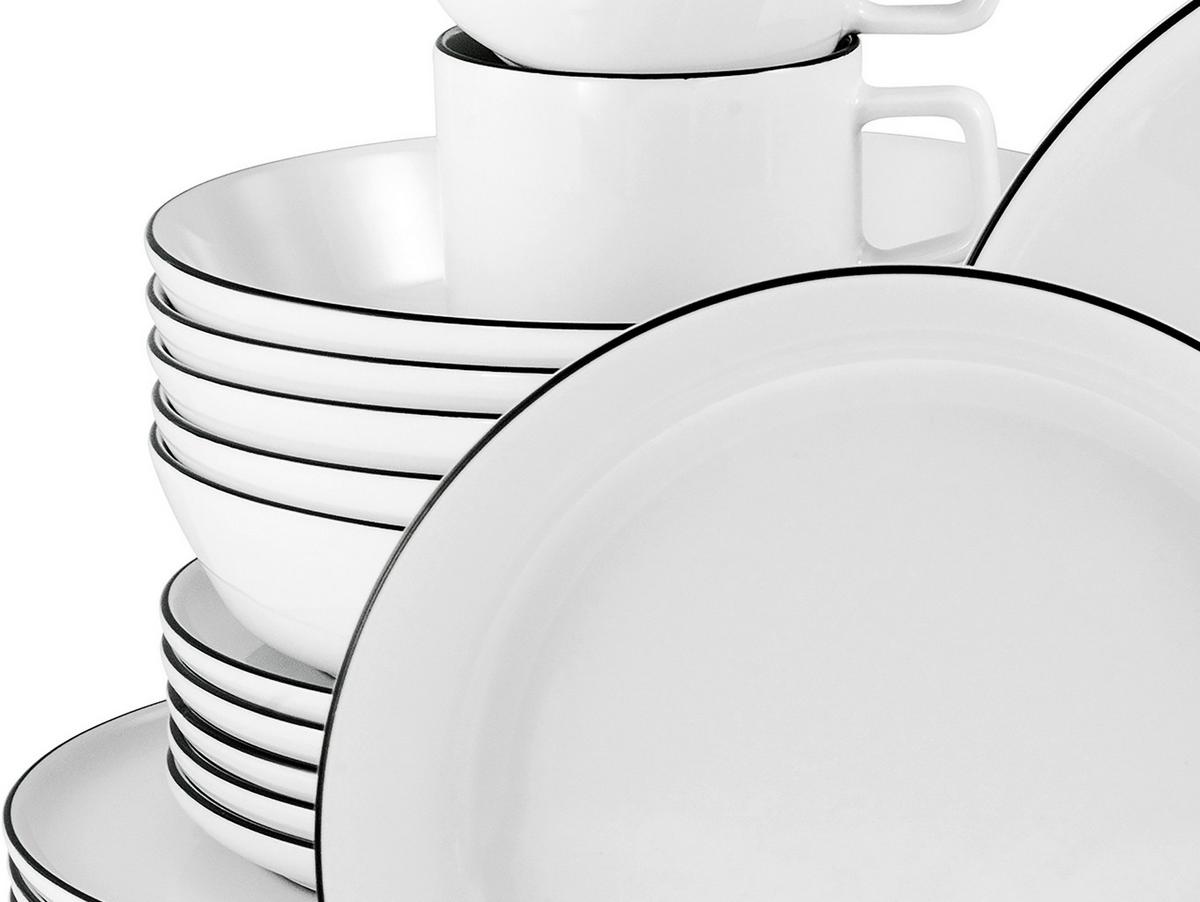Kombinirani Servis Chef Collection, 30-Delni - črna/sivobela, Basics, keramika - Creatable