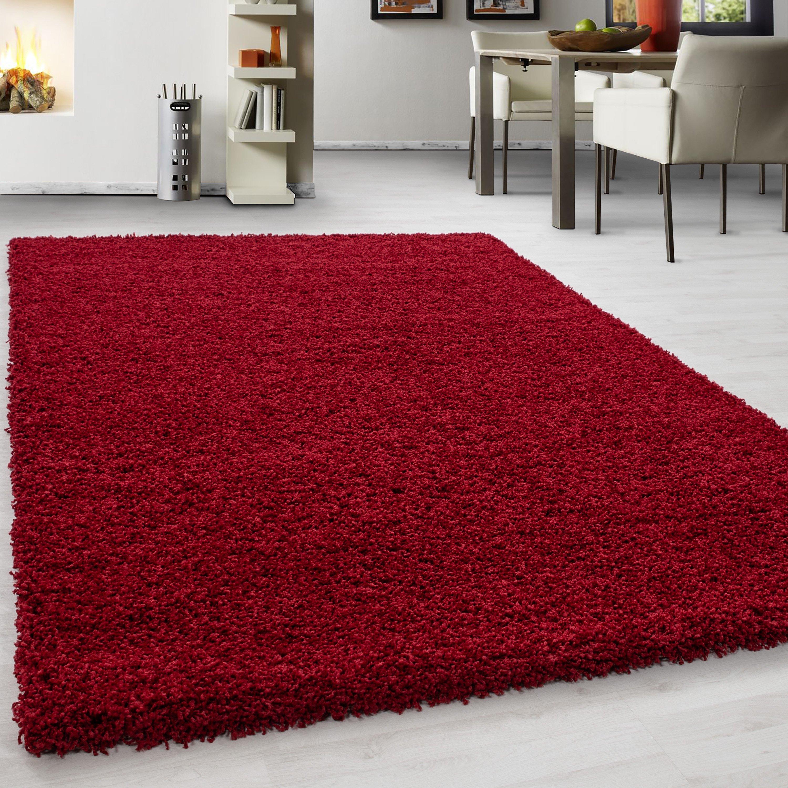 Hochflorteppich Life Rot ca. 140x200cm - Rot, KONVENTIONELL, Textil (140/200cm) - Novel