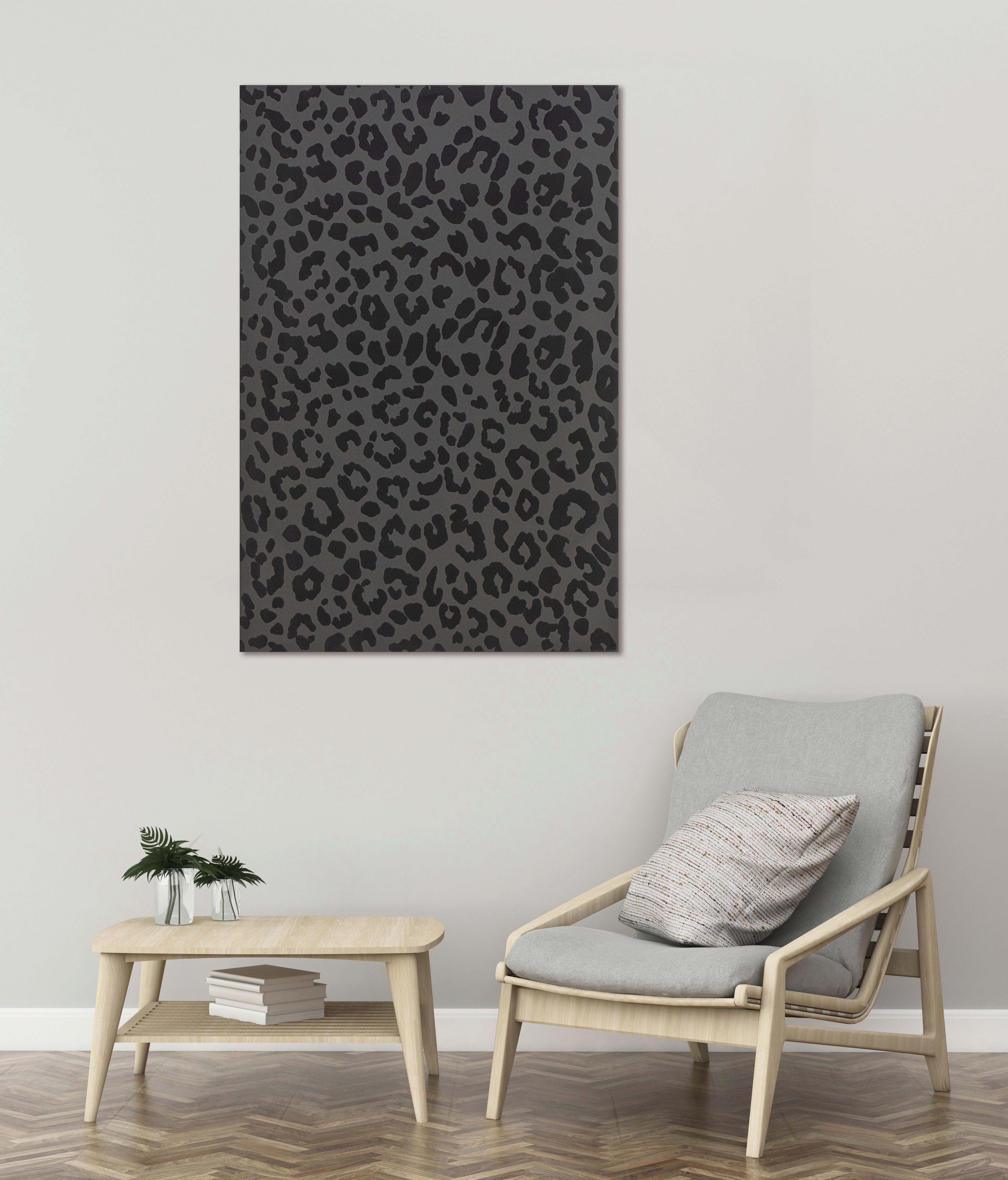CANVASTAVLA LEO - svart, trämaterial/textil (60/90/2,8cm) - Mömax