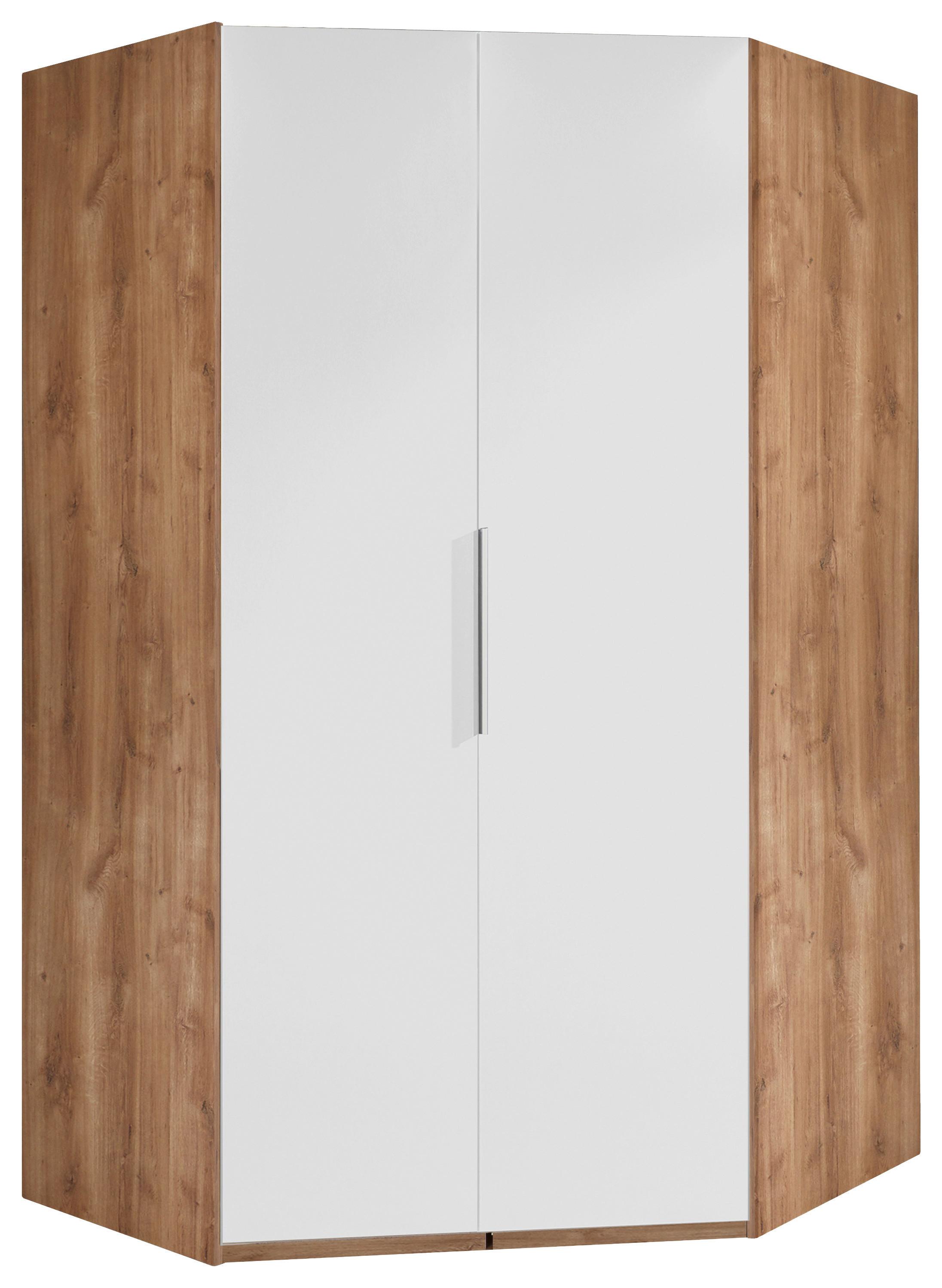 Kutni Ormar Level 36 A - bijela/boje hrasta, Moderno, drvni materijal (120/236/120cm) - Modern Living