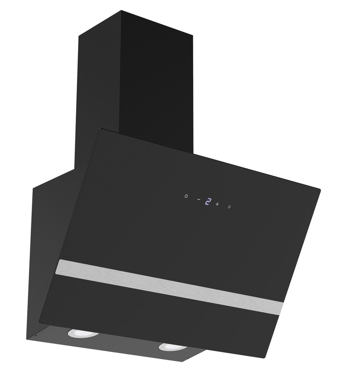 Dunstabzugshaube CH24160S-20 Schwarz - Schwarz, Trend, Glas/Metall (59,5/74,5/38,3cm) - Respekta