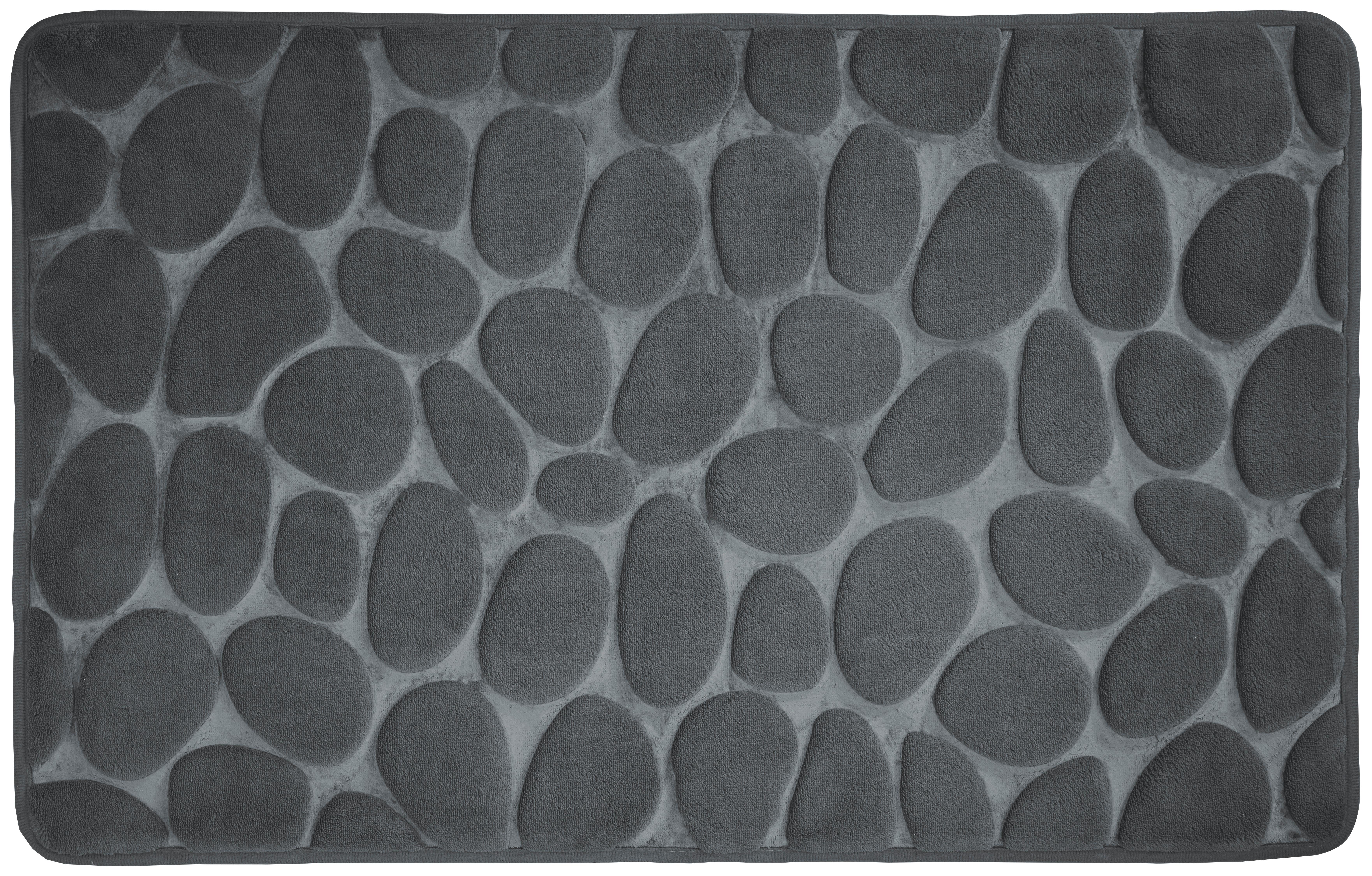 Fürdőszobaszőnyeg Stone 45/60 - antracit, Basics, textil (45/60cm)