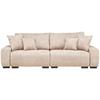 Mega Sofa Toledo - tamno smeđa/bež, Konvencionalno, tekstil/plastika (250/100/90cm) - Best Price