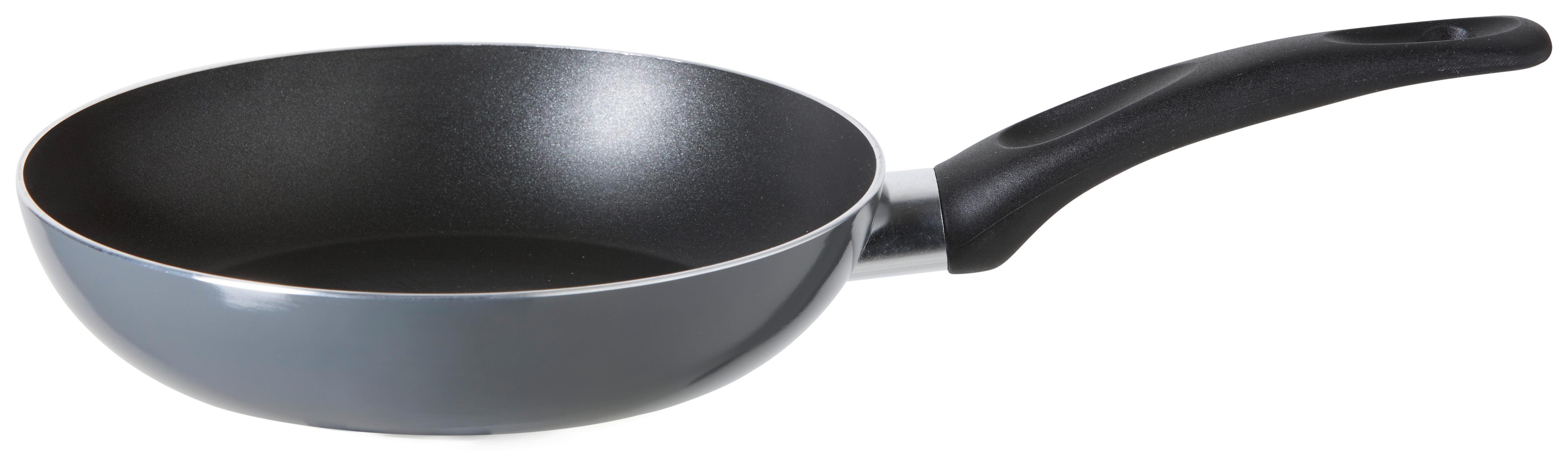 Bratpfanne Basic Ø ca. 20cm - Silberfarben/Schwarz, KONVENTIONELL, Kunststoff/Metall (20/4,3cm) - Mömax