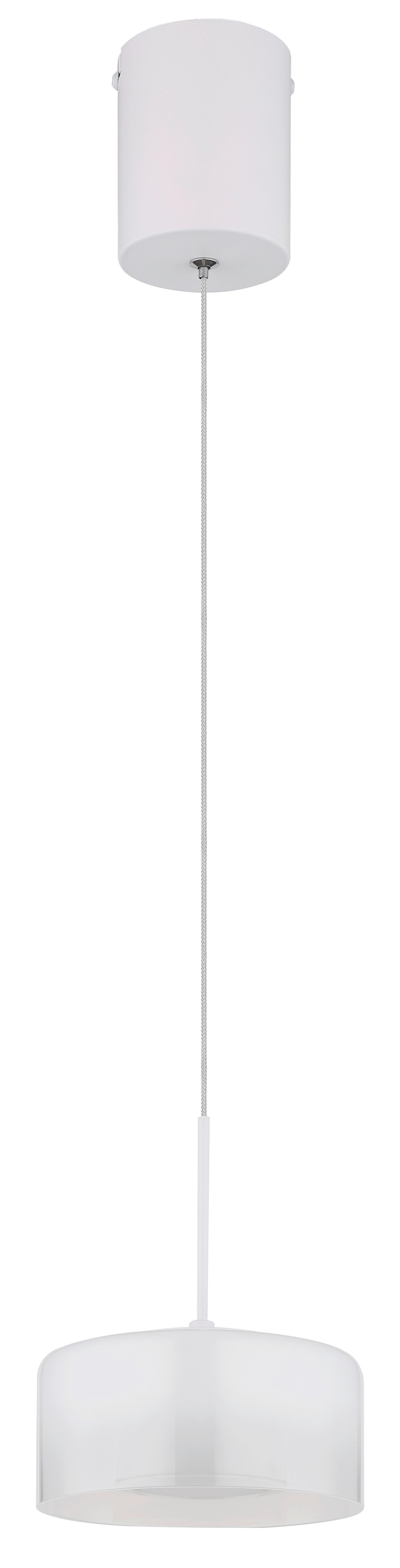 LED-HÄNGELEUCHTE 16024HW  BELINDA - Klar/Weiss, Design, Glas/Kunststoff (15/150cm) - Globo