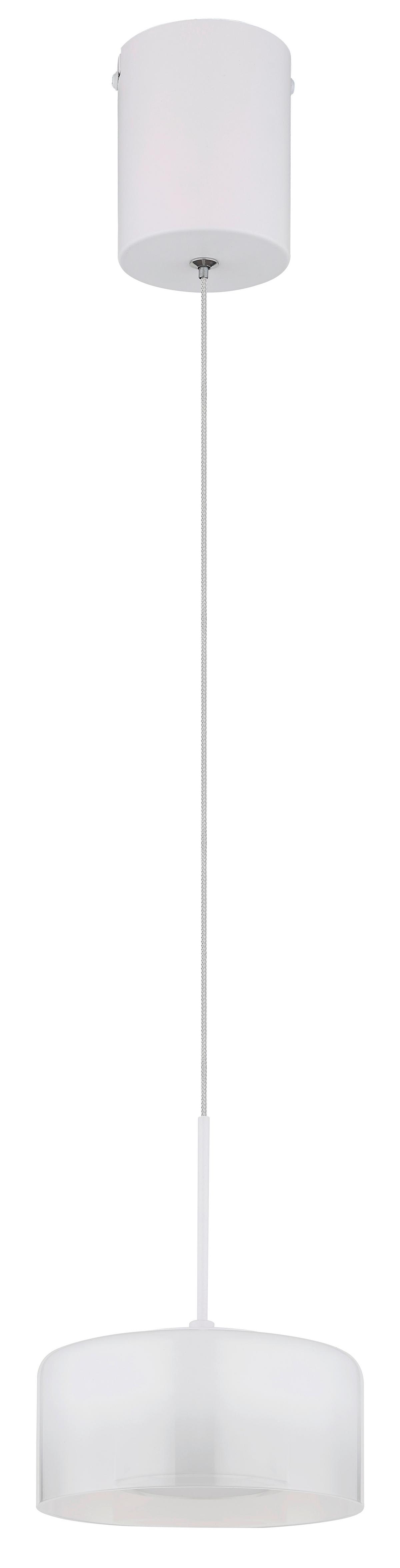 LED-HÄNGELEUCHTE 16024HW  BELINDA - Klar/Weiss, Design, Glas/Kunststoff (15/150cm) - Globo