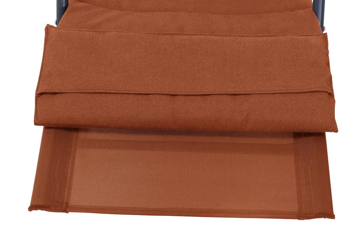 Sienna Garden Relaxliege ca.57x81x143cm Orange - Orange, KONVENTIONELL, Textil/Metall (57/81/143cm) - Siena Garden