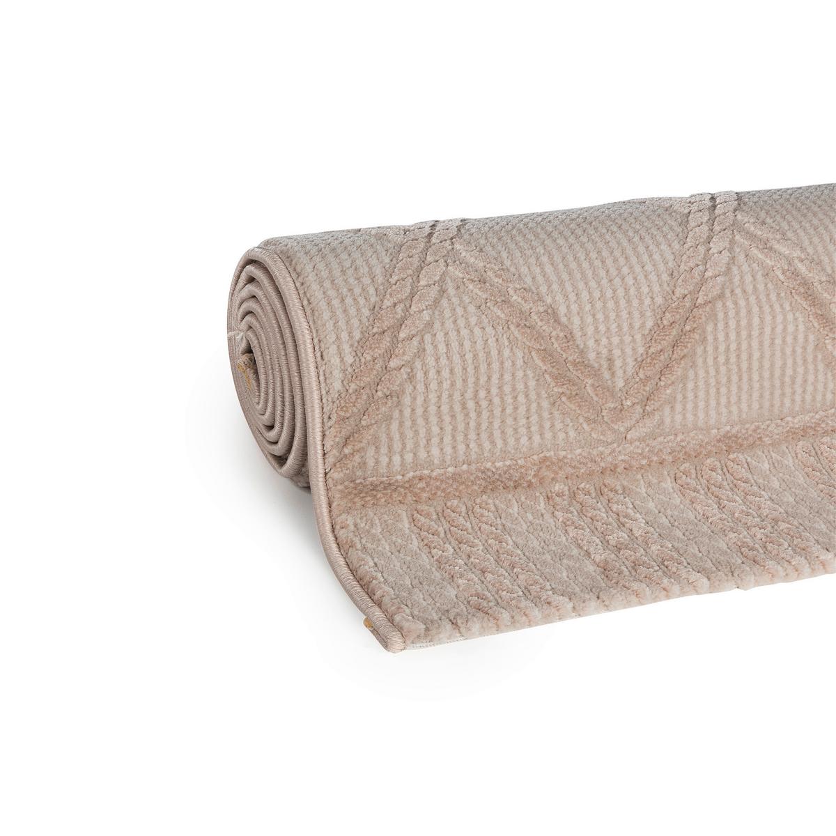 Webteppich Ricarda in Beige ca. 80x150cm - Beige, MODERN, Textil (80/150cm)