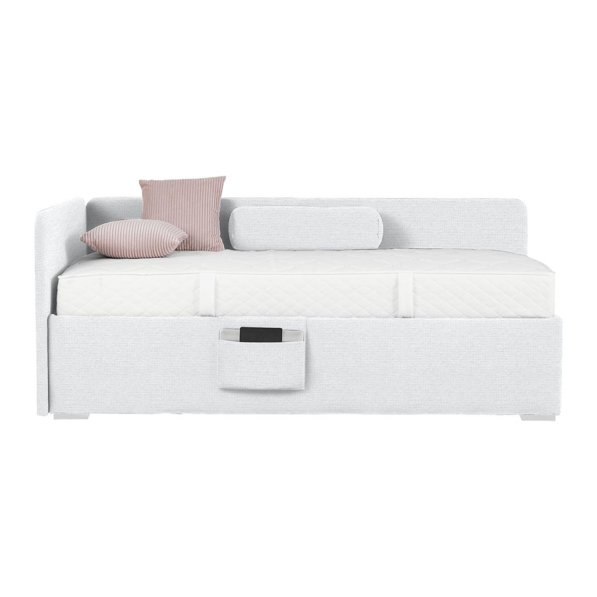 PAT REMI - alb/culoare natur, Konventionell, lemn/textil (90/200cm) - Mömax