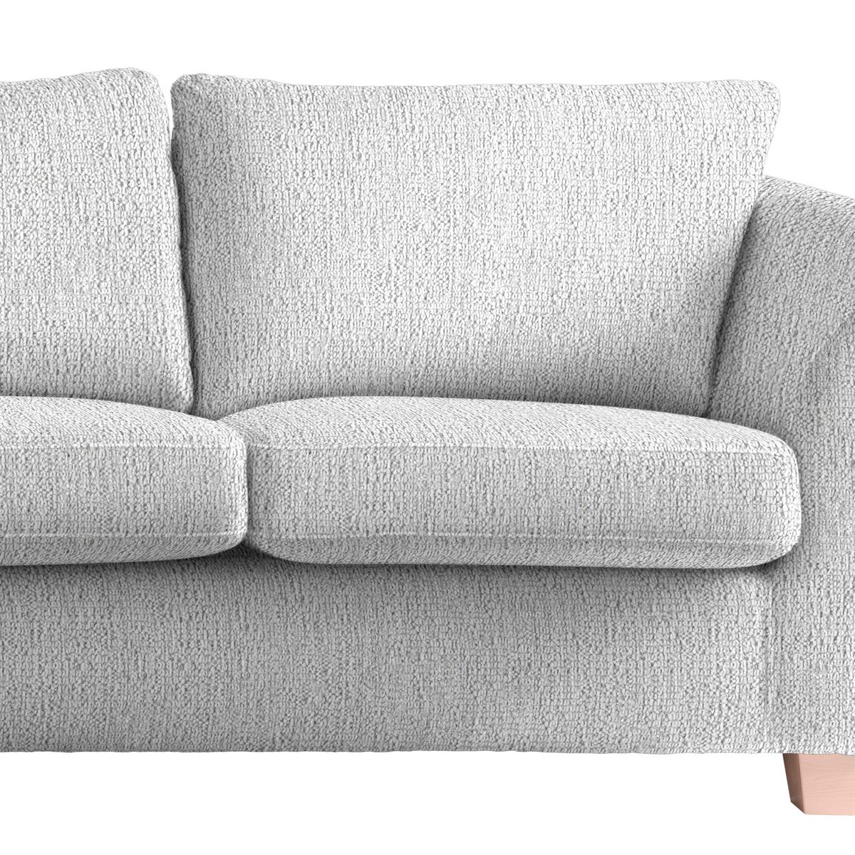 2-Sitzer-Sofa Devado Silberfarben - Silberfarben/Naturfarben, Holz/Textil (190/70-85/95cm) - Mömax