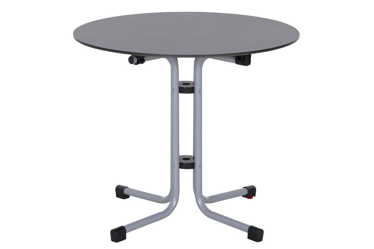 GARTENKLAPPTISCH K95705 - Anthrazit/Silberfarben, KONVENTIONELL, Holz/Kunststoff (80/71cm) - Siena Garden