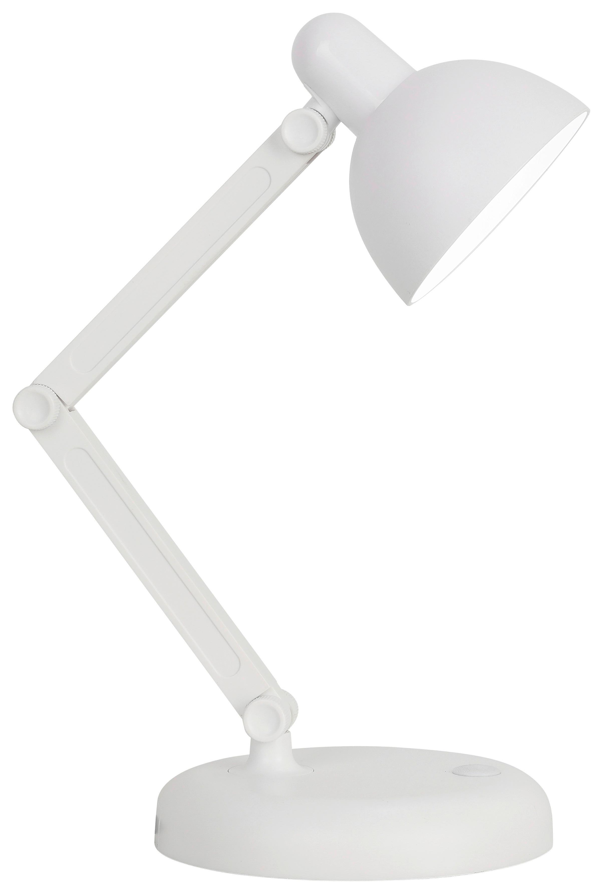 Namizna Led-svetilka Schwank, Bela, Ca. 12,5/34 Cm - bela, Moderno, umetna masa (12,5/34cm) - Modern Living