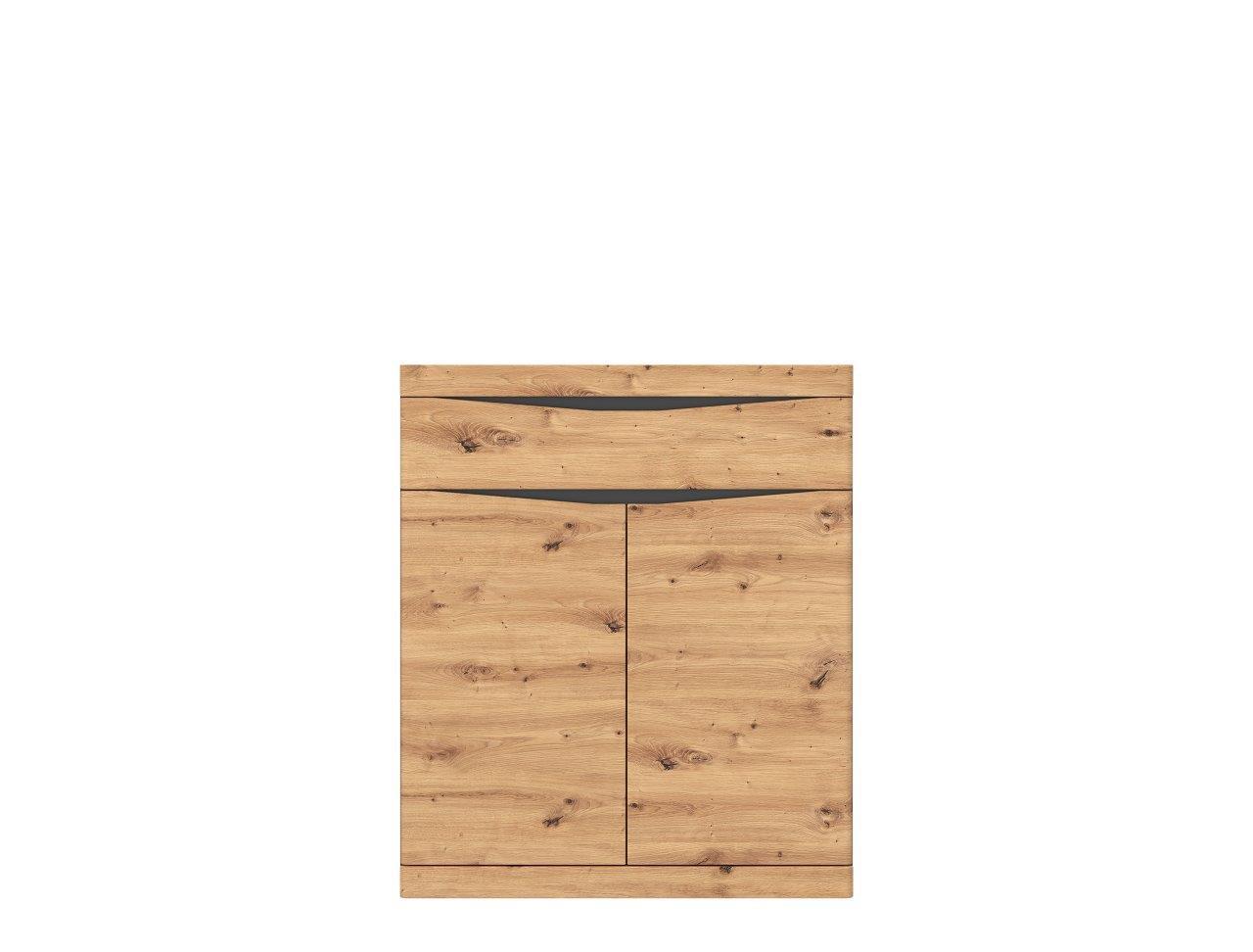 Dulap pentru pantofi TURINO - culoare lemn stejar, Modern, material pe bază de lemn (86/101,6/40cm) - Modern Living