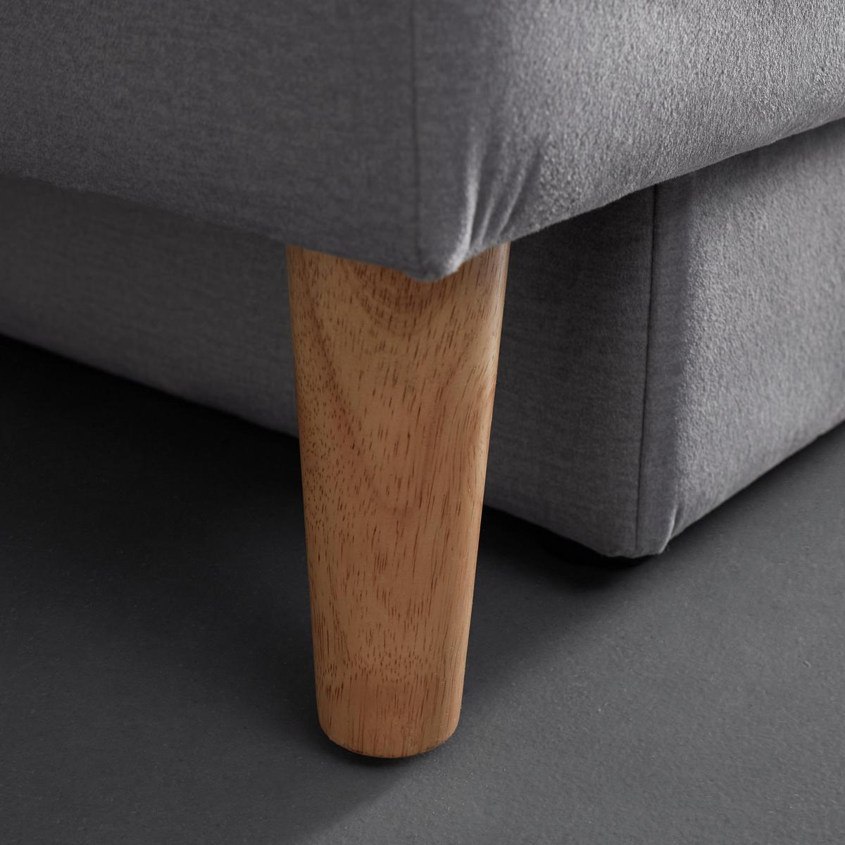 Wohnlandschaft Eliza Hellgrau Samt - Hellgrau/Schwarz, Modern, Holz/Kunststoff (260/75/210cm) - Bessagi Home
