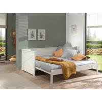 Ausziehbett "Pino", 90x200 cm, weiß - Weiß, MODERN, Holz/Holzwerkstoff (90/200cm) - Vipack
