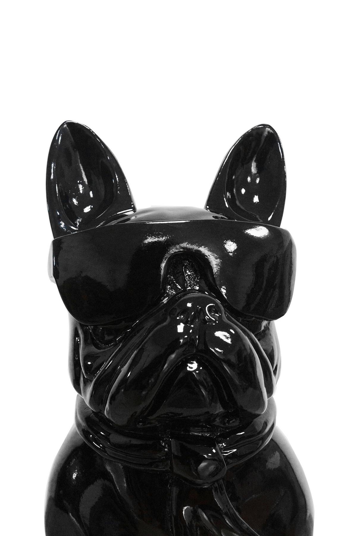 SKULPTUR BULLDOG - noir, Trend, matériaux naturels/pierre (27/37/19cm) - Kayoom