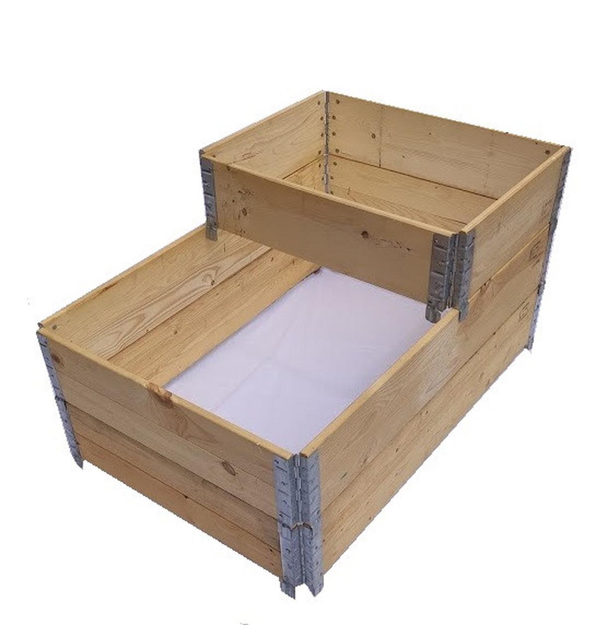 Magaságyás Terracotta - fa/fém (120/80/20cm)