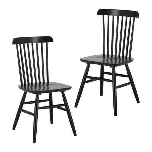 ZESTAW KRZESEŁ PEDRO - czarny, Modern, drewno (48/89/52cm) - Bessagi Home