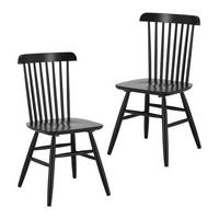 ZESTAW KRZESEŁ PEDRO - czarny, Modern, drewno (48/89/52cm) - Bessagi Home
