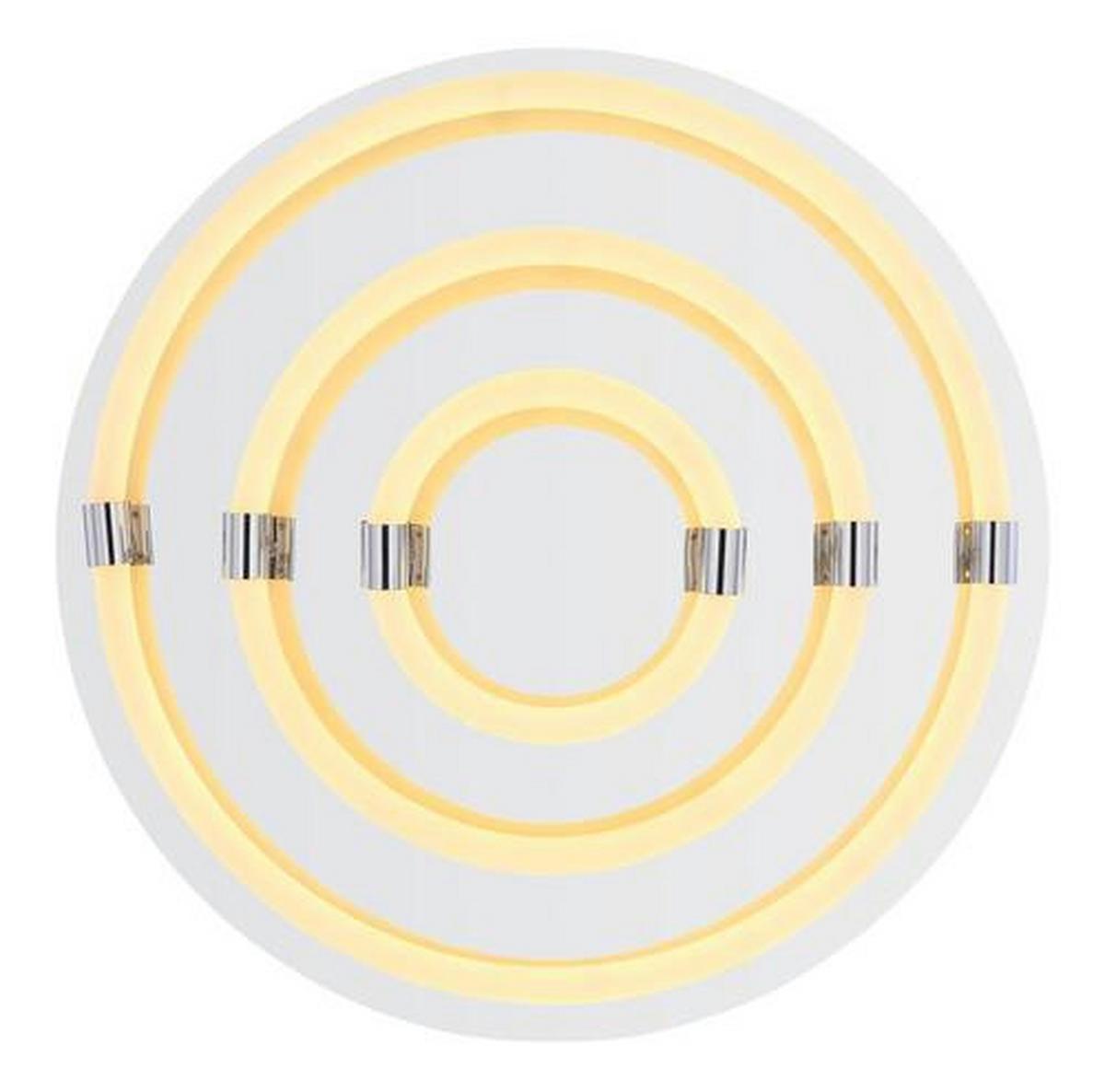 Stropna Led-svetilka Epi, S Sijalko - bela/opal, Design, kovina/umetna masa (55/15cm) - Globo