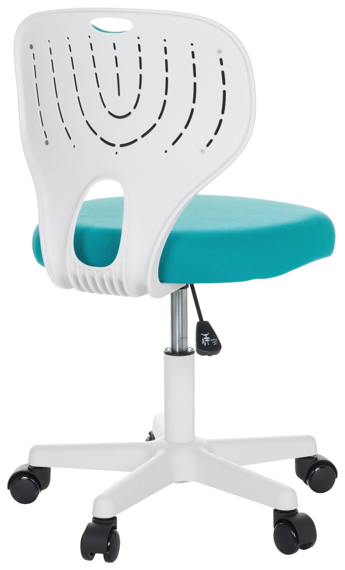 Otroški Vrtljivi Stol Kiddy Top W, Modra - modra/bela, Basics, umetna masa/tekstil (52/73/52cm) - MID.YOU