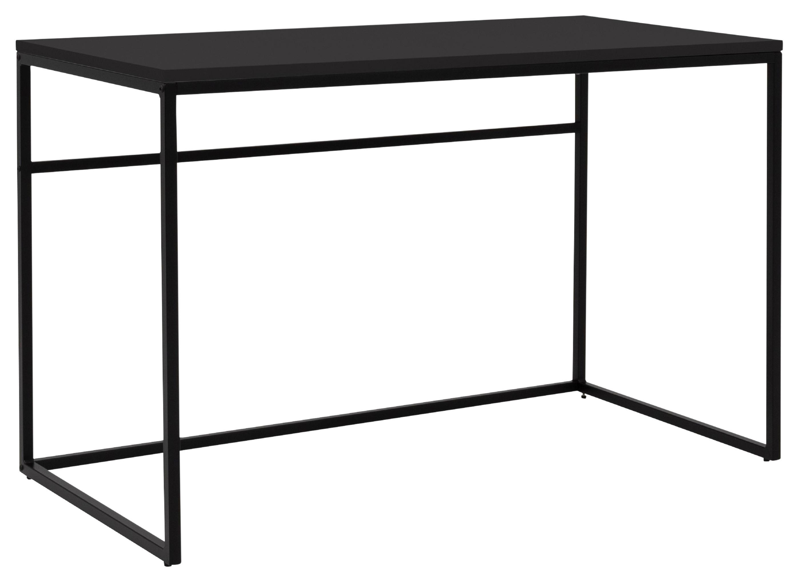 BIURKO LIPP - czarny, Design, materiał drewnopochodny/metal (118/60/75cm)