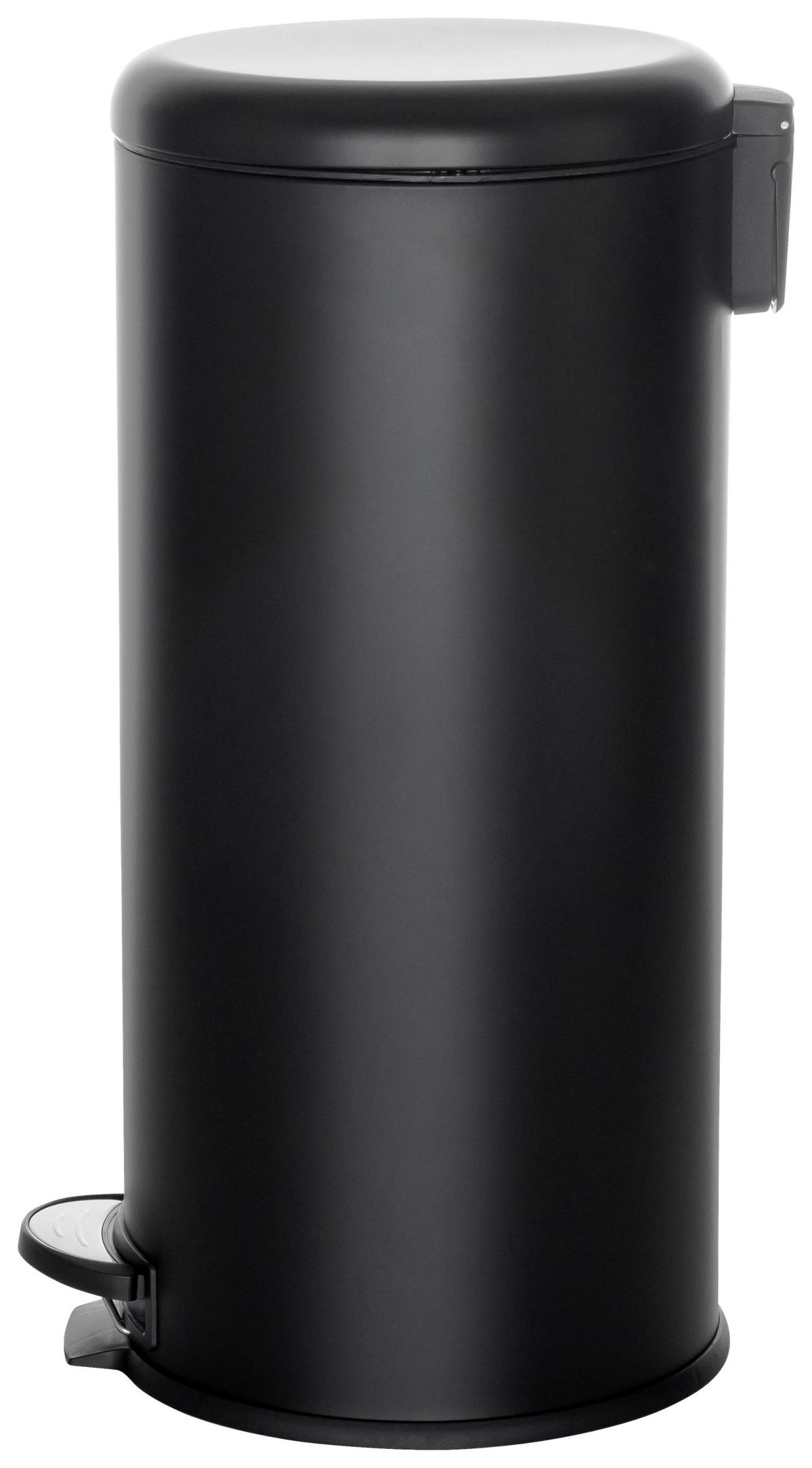Koš Za Smeti Clean Step, 30 L, Črna - črna, Basics, kovina/umetna masa (30/63,5/30cm) - MID.YOU